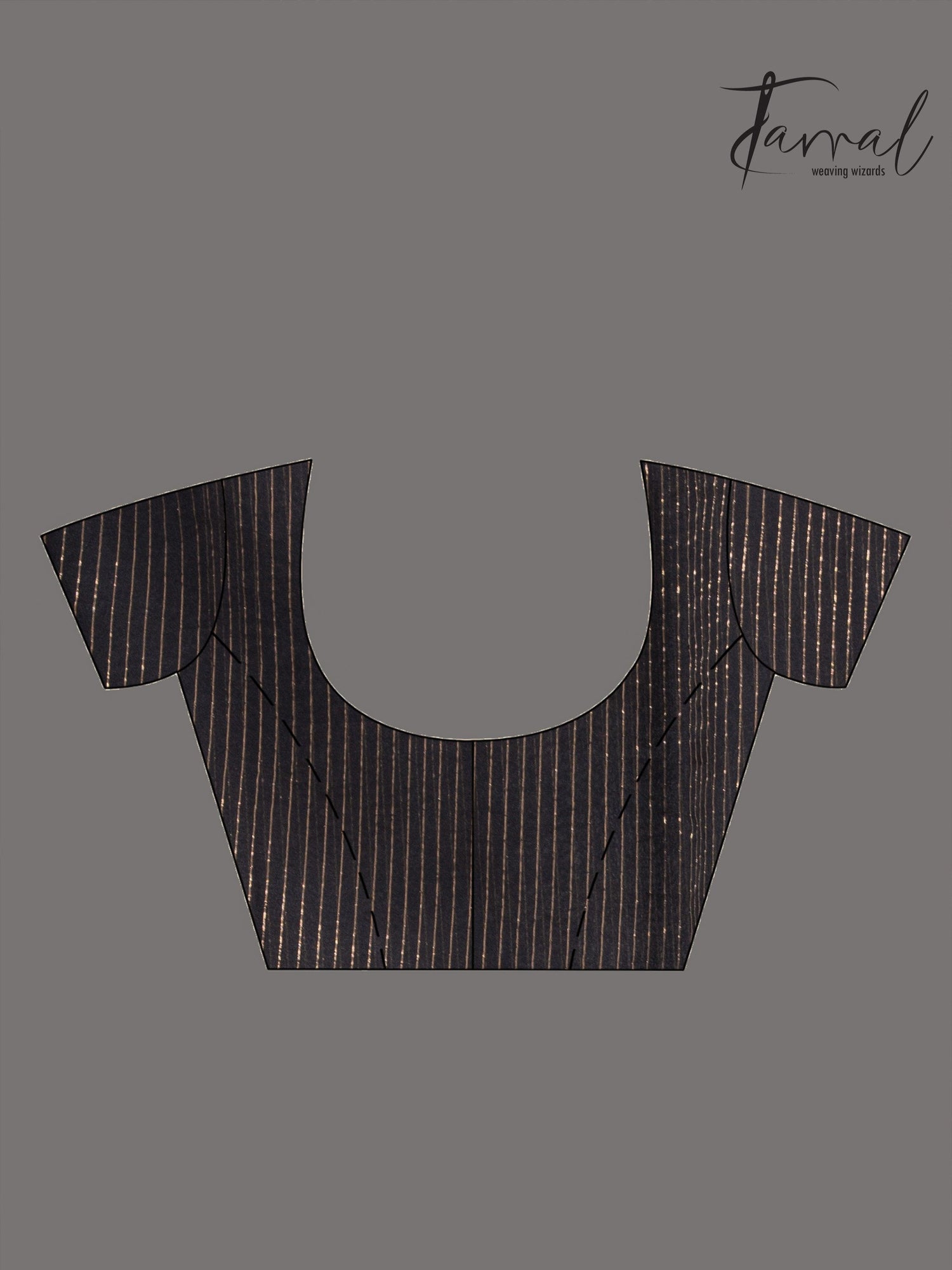 Black with zari border traditional handwoven muslin silk jamdani saree - Tamal Boutique