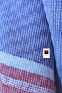 Blue with red hand crafted cotton towel ( Pair ) - Tamal Boutique