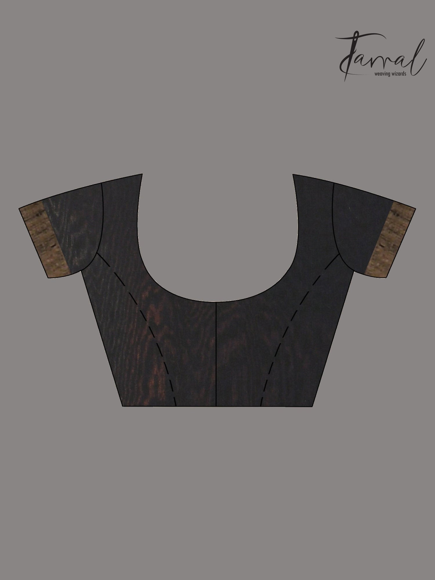 Blue lotus pallu silk linen handwoven jamdani saree blouse