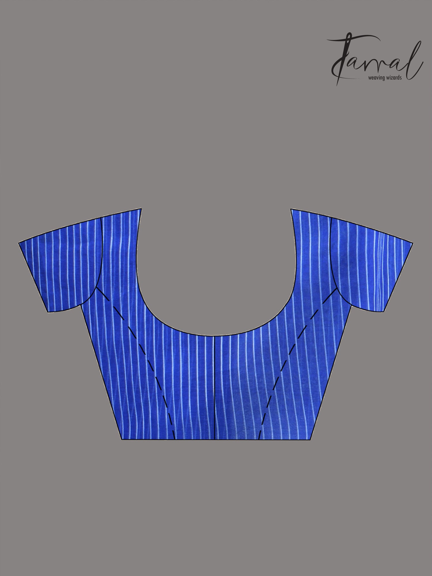  Blue with zari border muslin silk handwoven jamdani saree