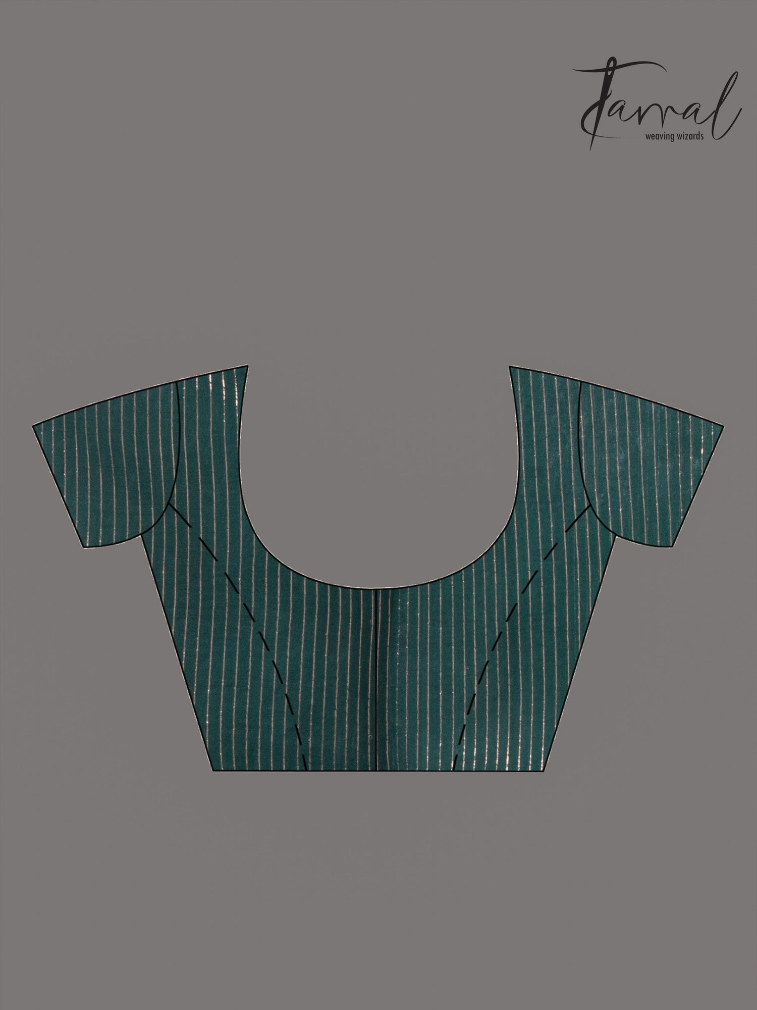 Bottle green with zari border traditional handwoven jamdani in muslin silk - Tamal Boutique