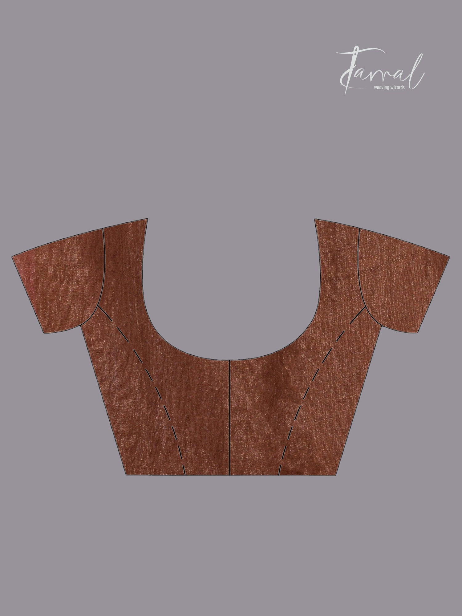 Brown tissue matka muslin handloom jamdani saree blouse