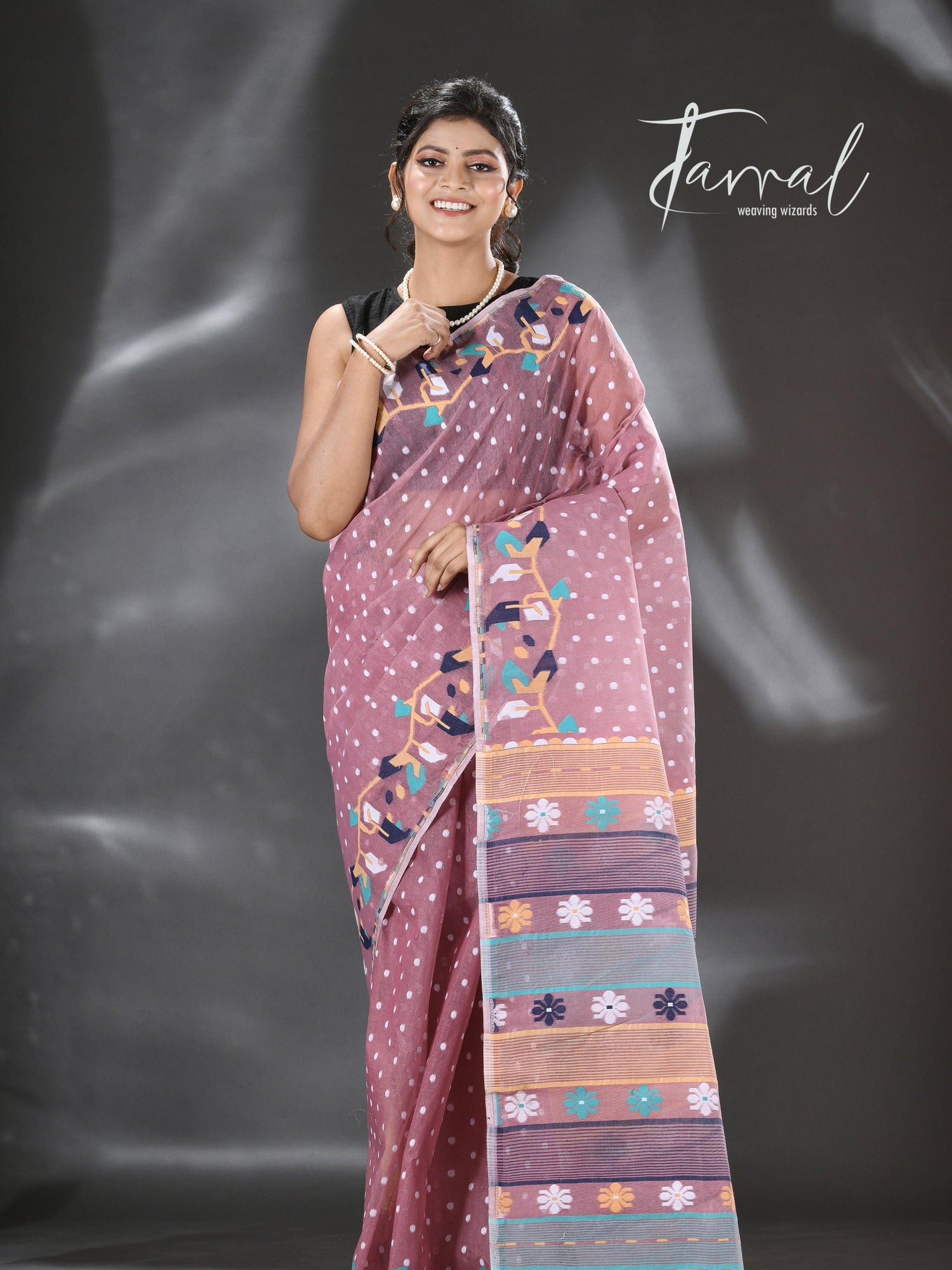 jamdani saree, jamdani, handloom, handwoven, saree, silk, dhakai, weaving, kolkatasaree, tamalboutique