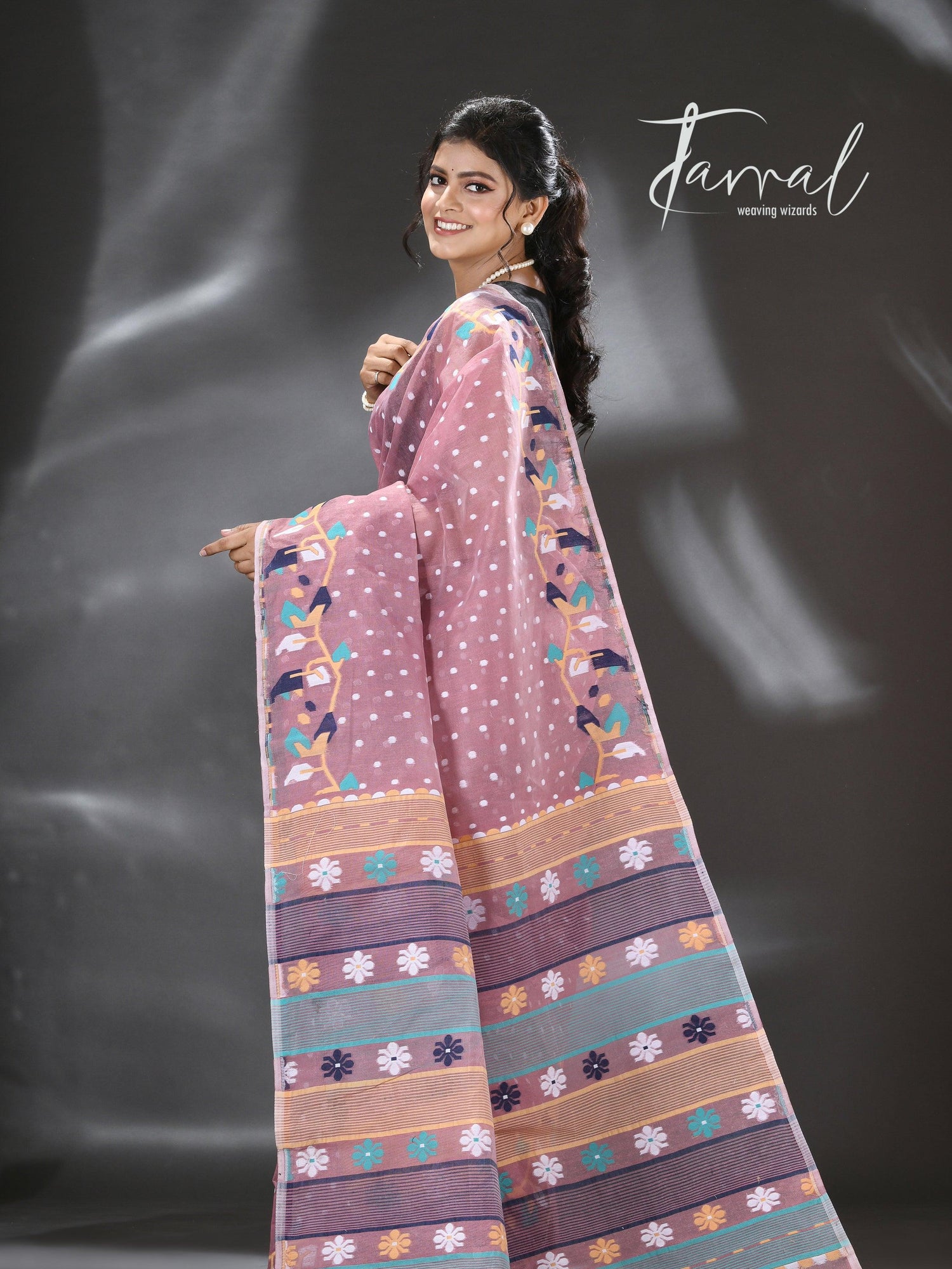 jamdani saree, jamdani, handloom, handwoven, saree, silk, dhakai, weaving, kolkatasaree, tamalboutique