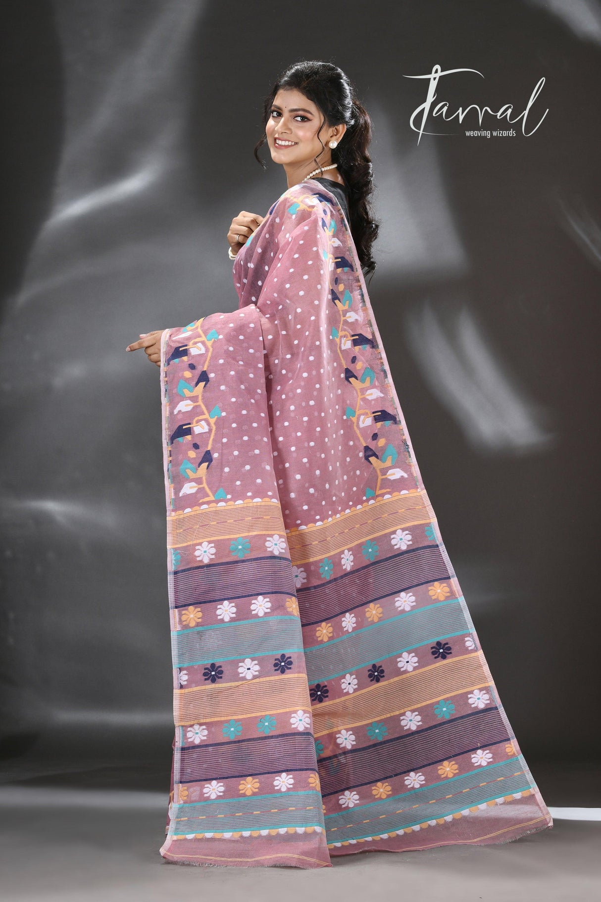 jamdani saree, jamdani, handloom, handwoven, saree, silk, dhakai, weaving, kolkatasaree, tamalboutique
