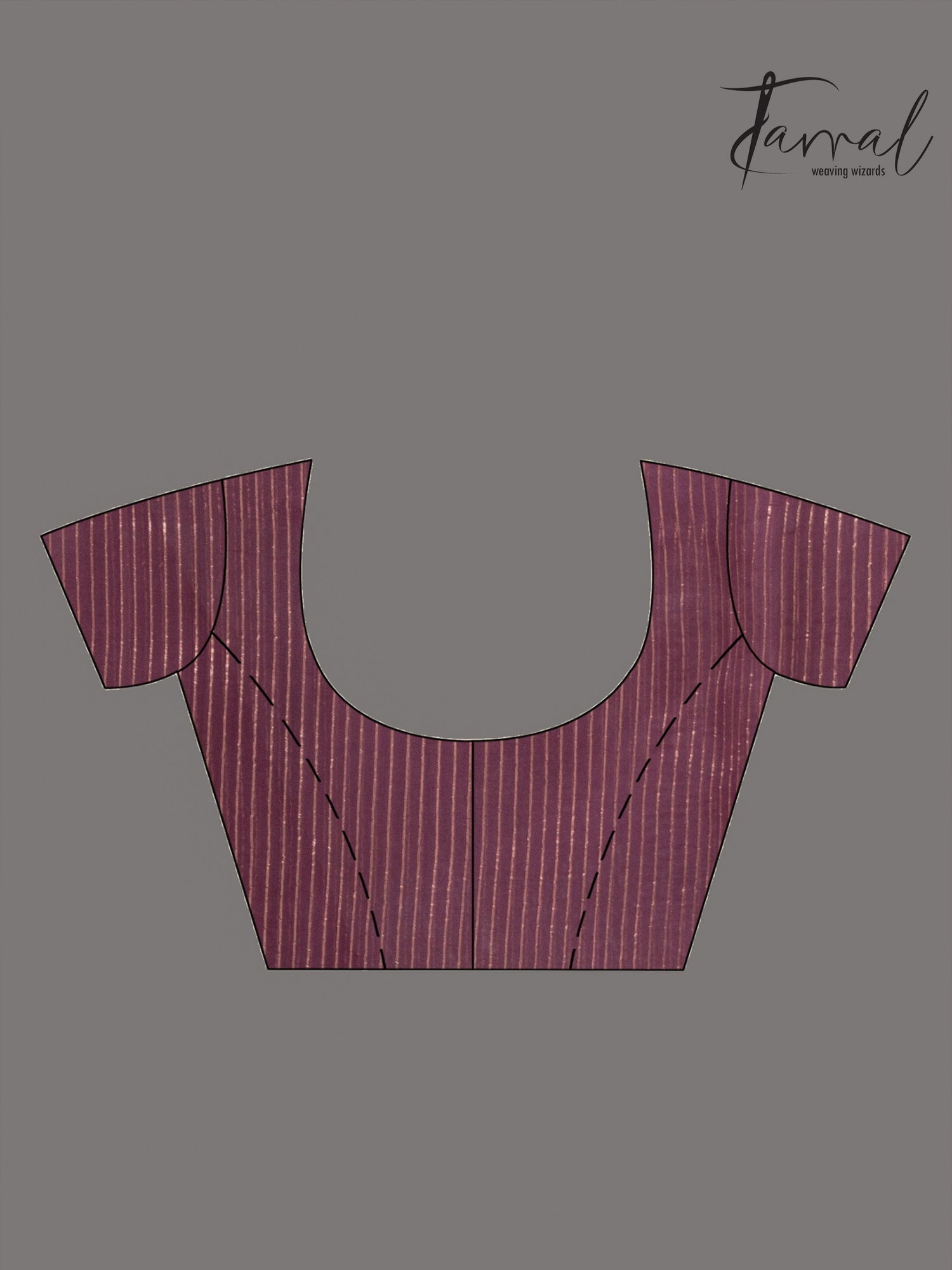 Chocolate brown with zari border traditional handwoven jamdani in muslin silk - Tamal Boutique