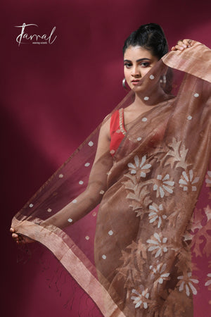 jamdani saree, jamdani, handloom, handwoven, saree, silk, dhakai, weaving, kolkatasaree, tamalboutique