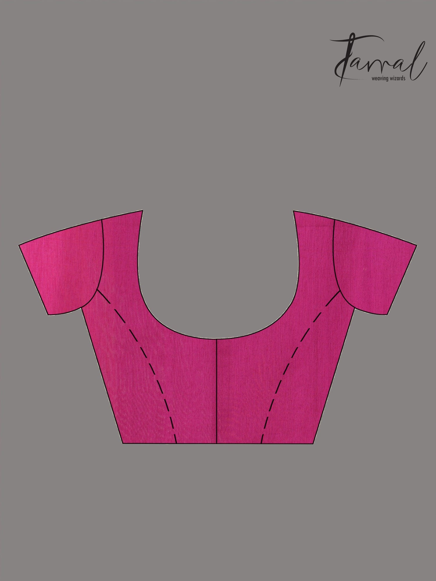 Coral pink lotus silk linen handwoven jamdani saree blouse