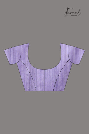 Dark Lavender Half Muslin & Half Matka Silk Handwoven Jamdani With Sequins Work Saree