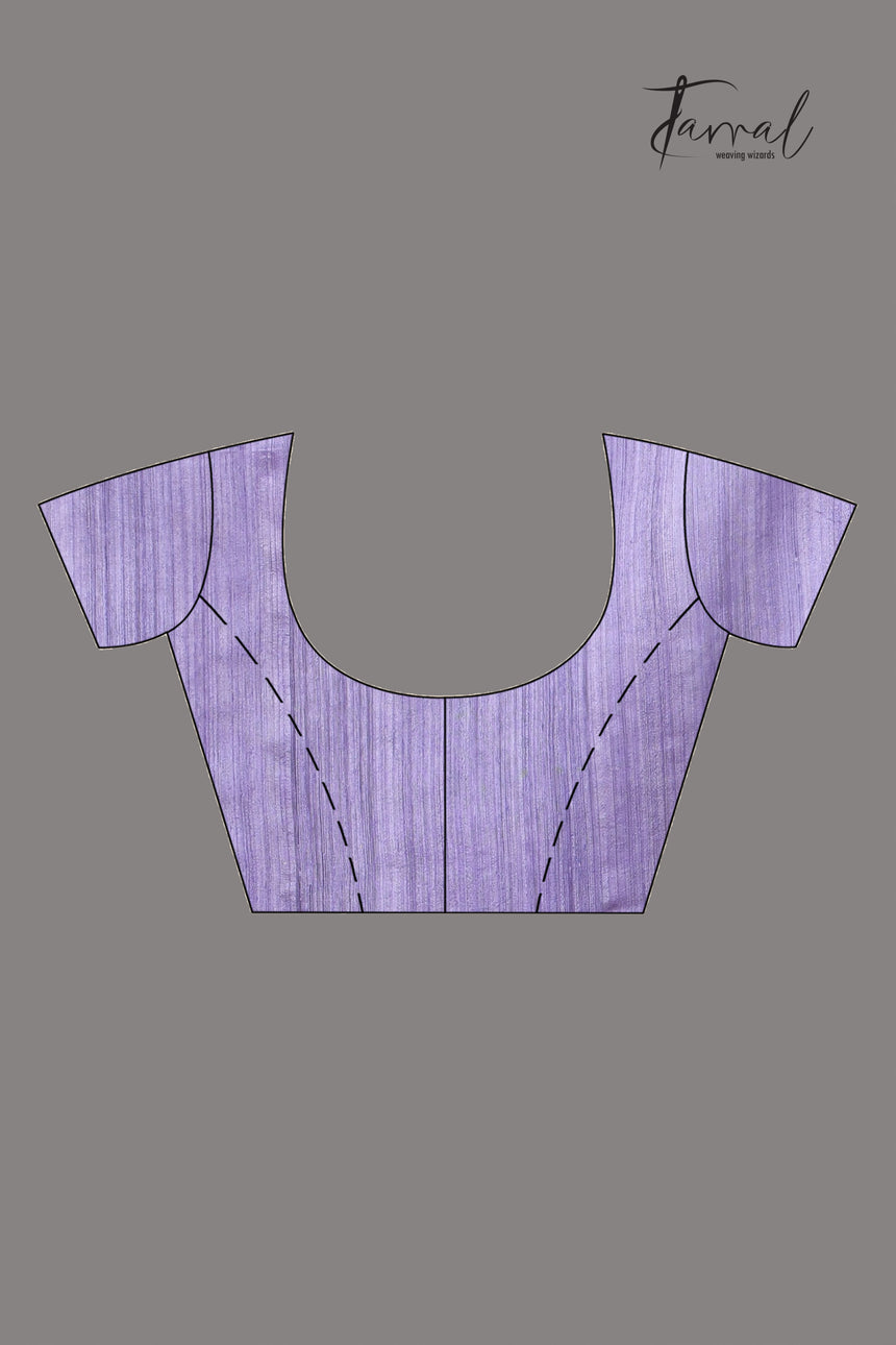 Dark Lavender Half Muslin & Half Matka Silk Handwoven Jamdani With Sequins Work Saree