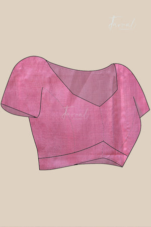 Pink with golden zari pure tussar silk paithani handloom saree