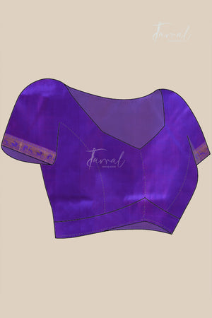 Purple colour bishnupuri baluchari silk handloom saree