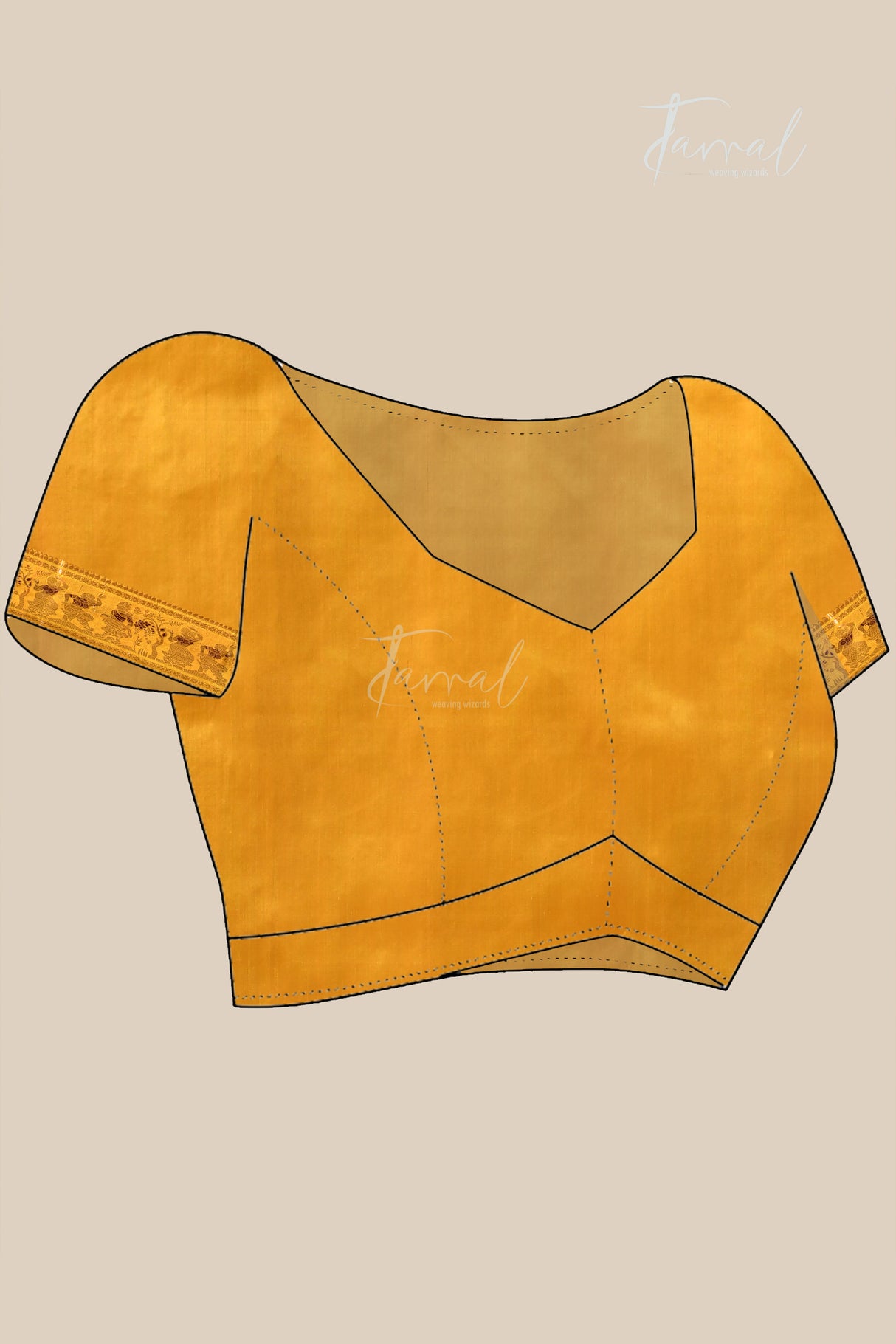 Golden yellow with zari and Minakari Bishnupuri Swarnachari Silk Saree