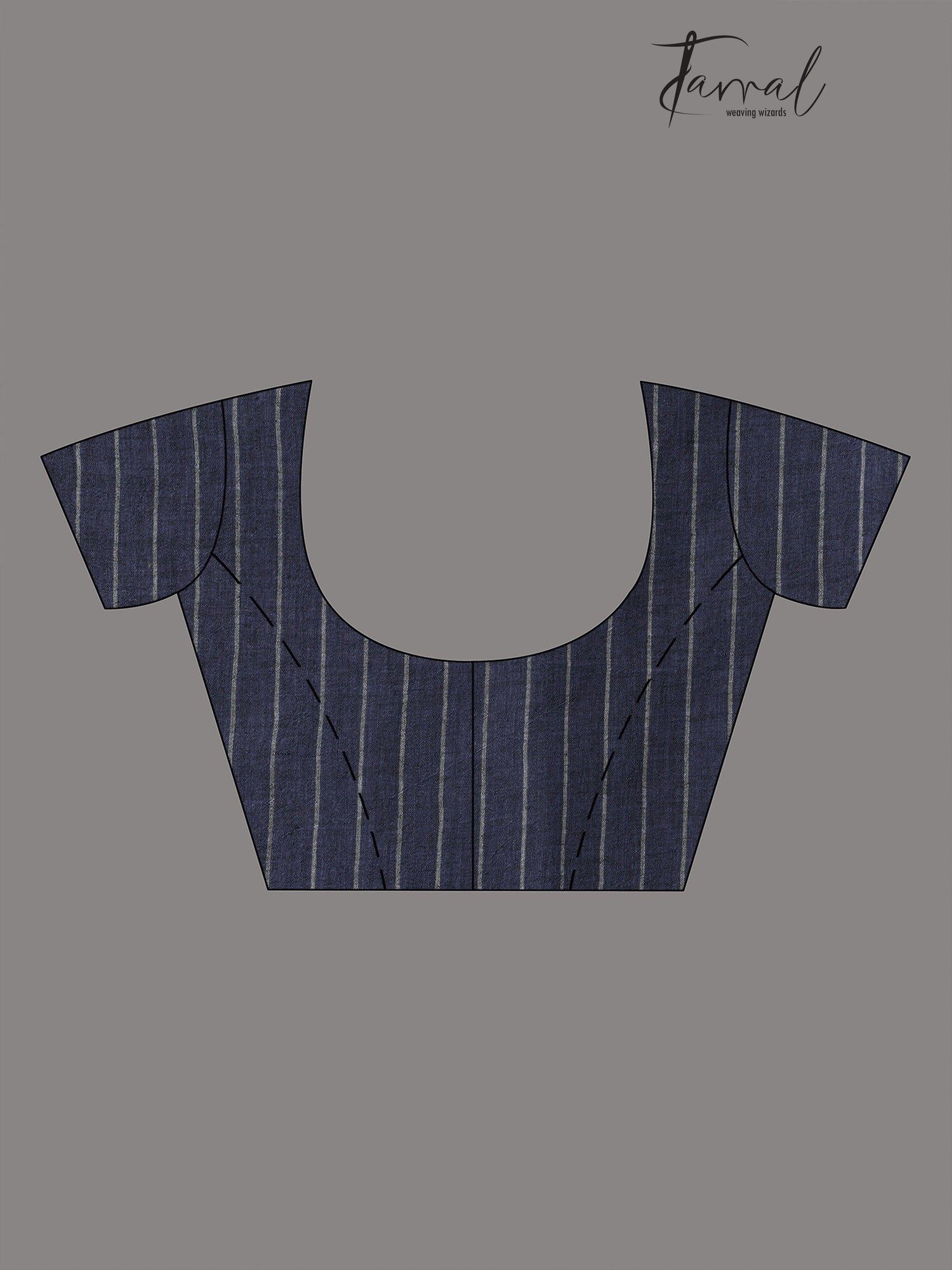 Dark grey with multicolour pure cotton handwoven jamdani saree