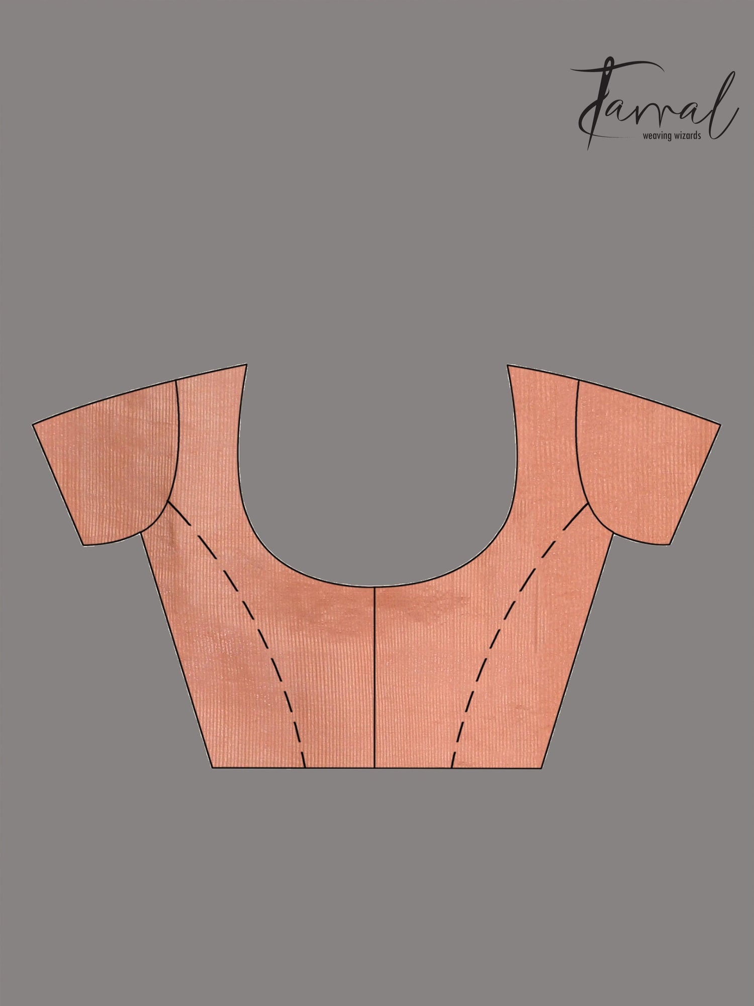 Deep Peach Handwoven Jamdani Saree with White Rose Motifs blouse