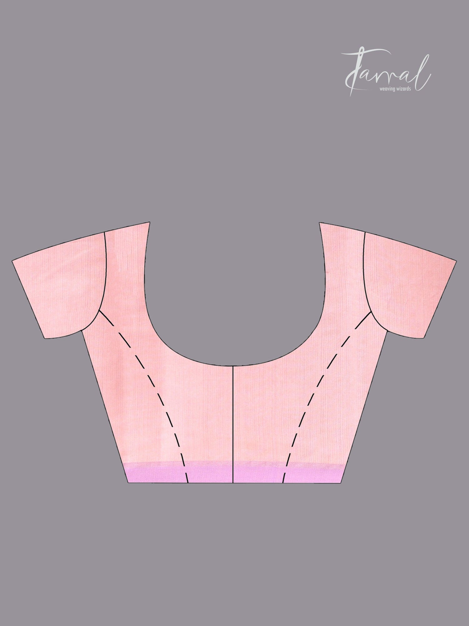 Dust Pink Handwoven Jamdani Saree with motifs Purple Border blouse