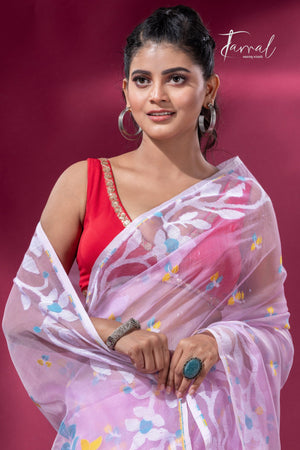 jamdani saree, jamdani, handloom, handwoven, saree, silk, dhakai, weaving, kolkatasaree, tamalboutique