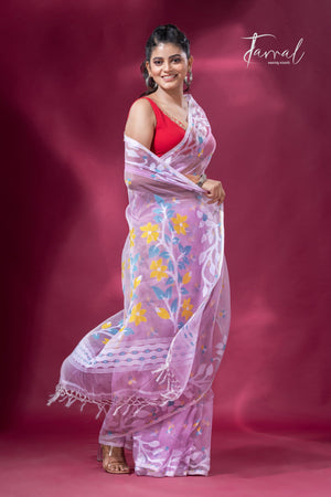 jamdani saree, jamdani, handloom, handwoven, saree, silk, dhakai, weaving, kolkatasaree, tamalboutique