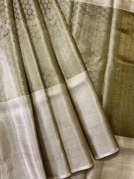 Golden tissue banrasi handloom saree - Tamal Boutique
