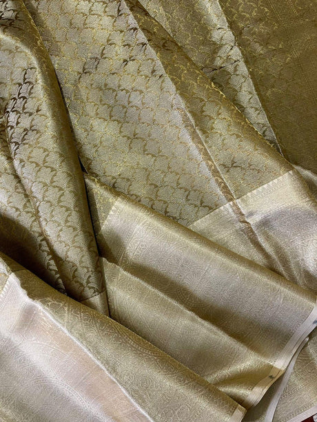Golden tissue banrasi handloom saree - Tamal Boutique