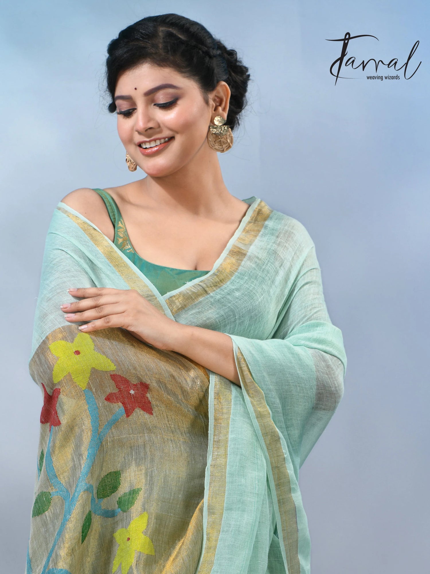 jamdani saree, jamdani, handloom, handwoven, saree, silk, dhakai, weaving, kolkatasaree, tamalboutique