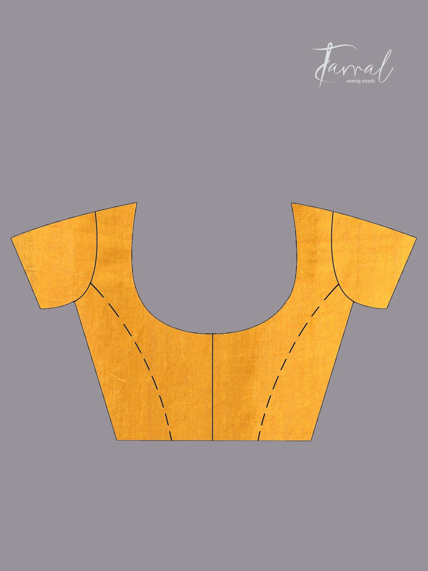 Golden yellow tissue matka muslin handloom jamdani saree blouse