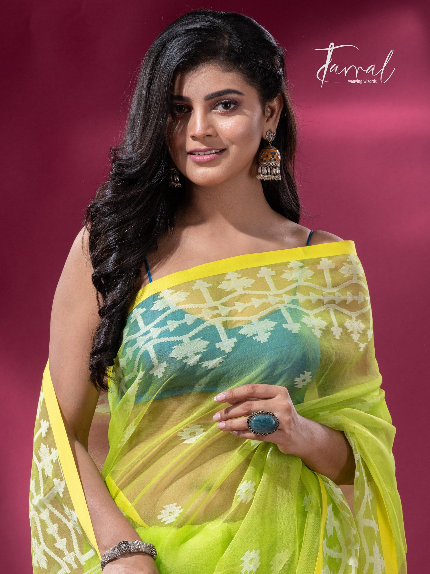 jamdani saree, jamdani, handloom, handwoven, saree, silk, dhakai, weaving, kolkatasaree, tamalboutique