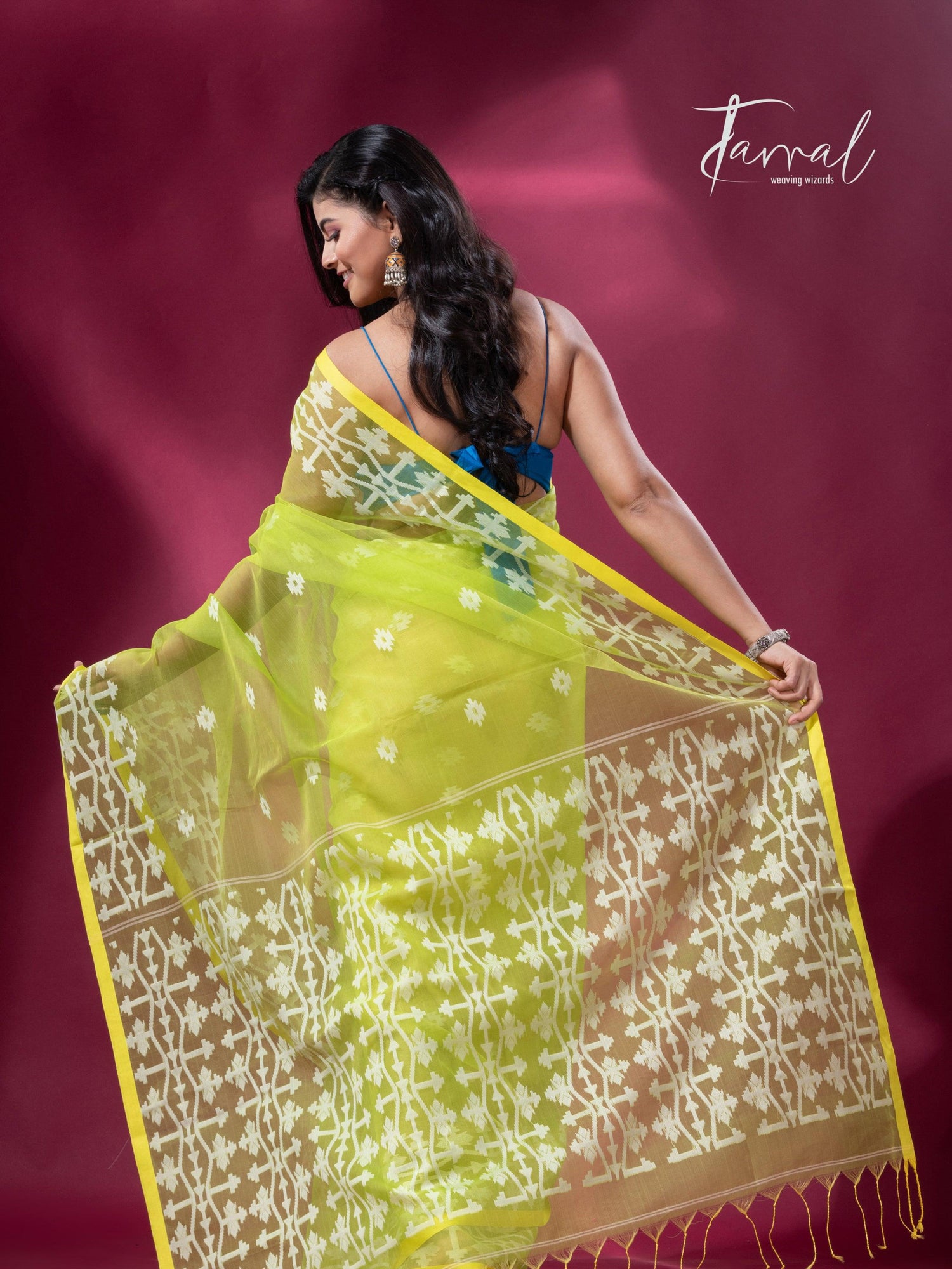 jamdani saree, jamdani, handloom, handwoven, saree, silk, dhakai, weaving, kolkatasaree, tamalboutique