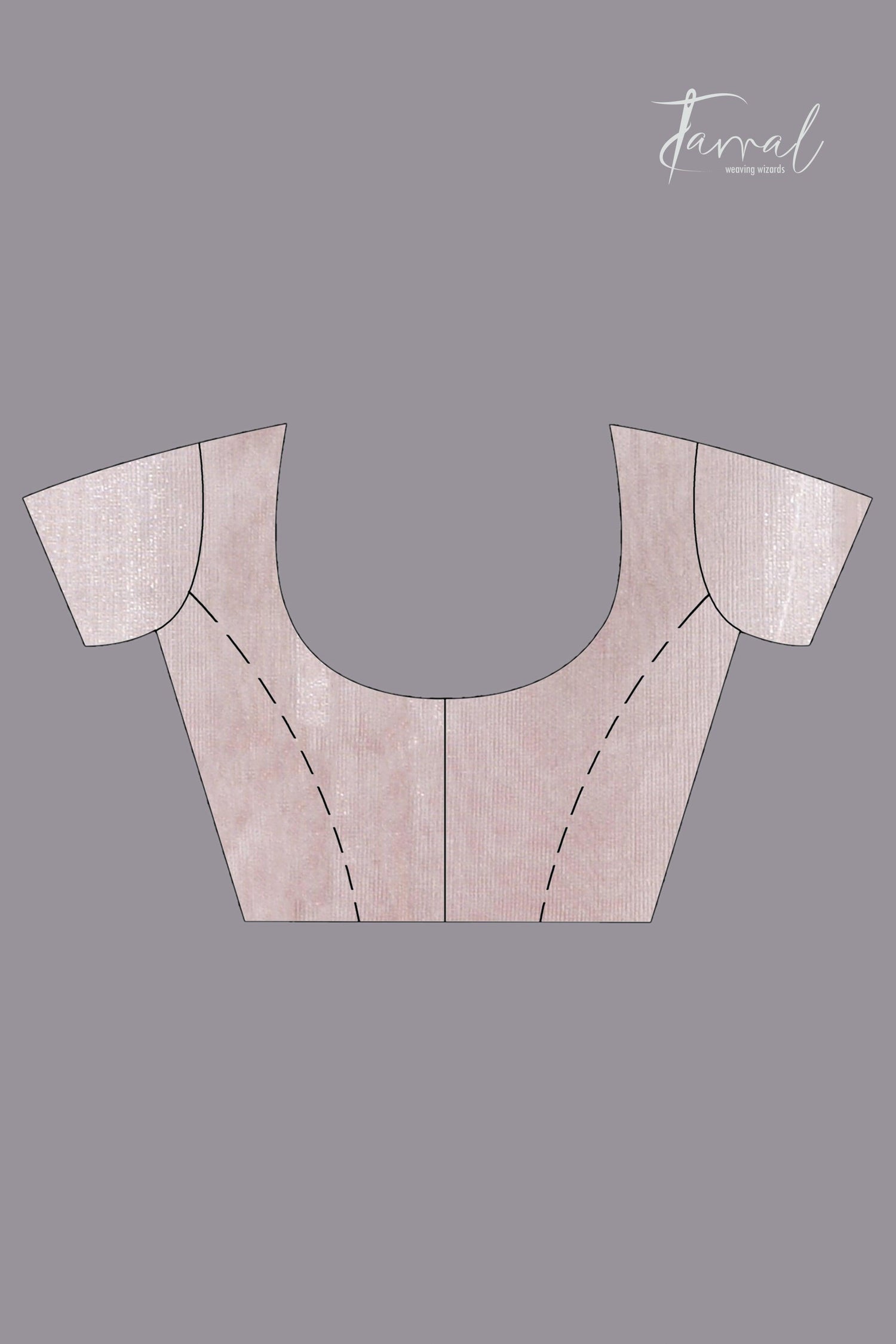 Handloom Tissue Cream Organza Silk Saree blouse
