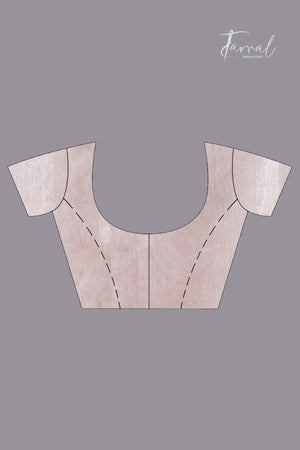 Handloom Tissue Cream Organza Silk Saree blouse