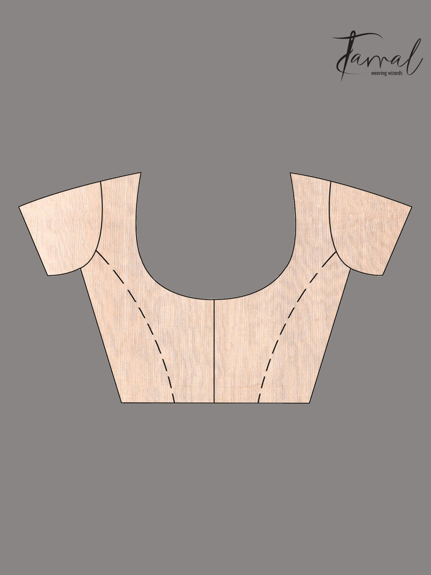 Handwoven Needlework Jamdani Saree featuring a Grey and Brown Pallu blouse
