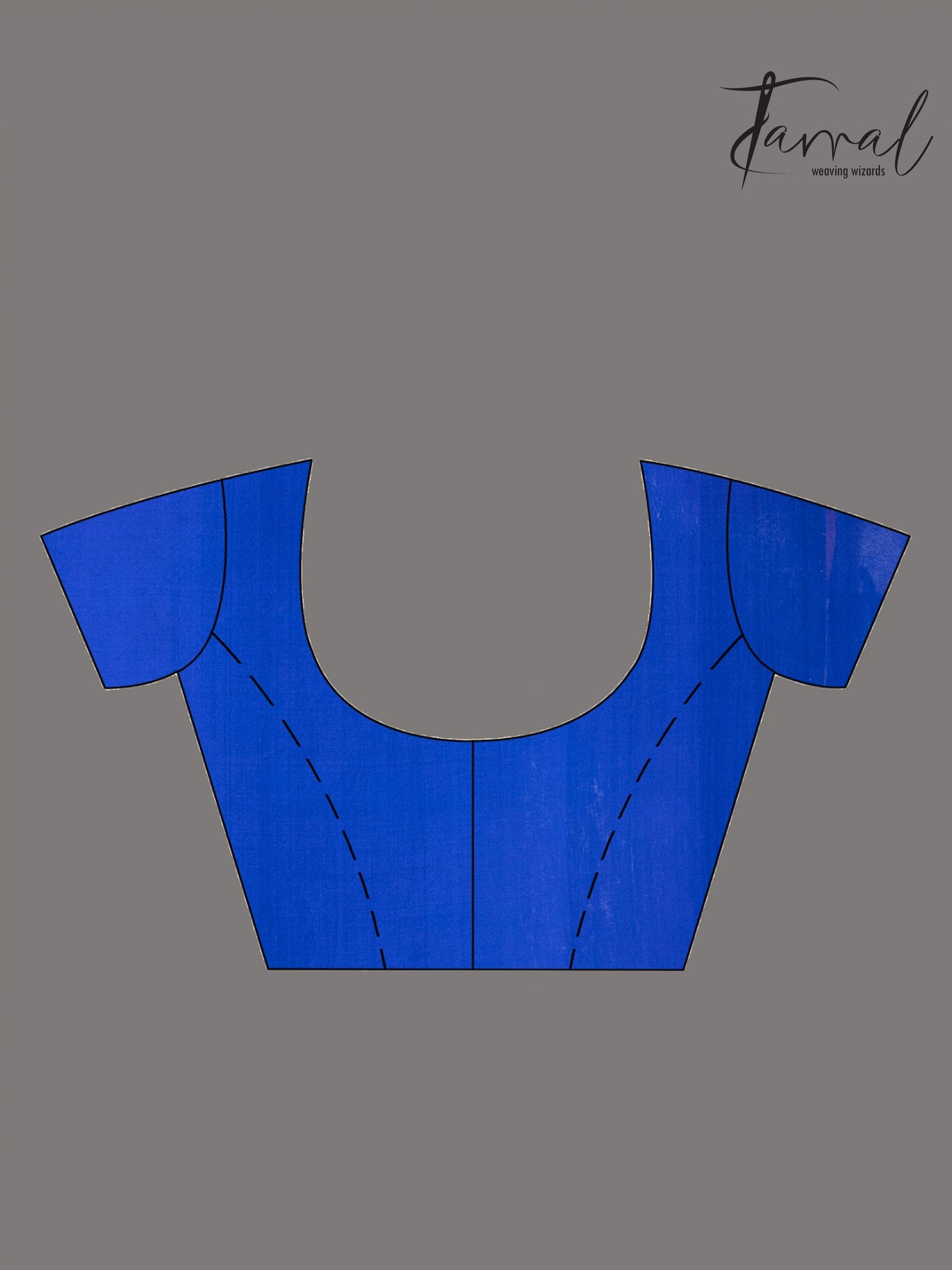 Indigo lotus pallu handwoven muslin silk jamdani saree blouse