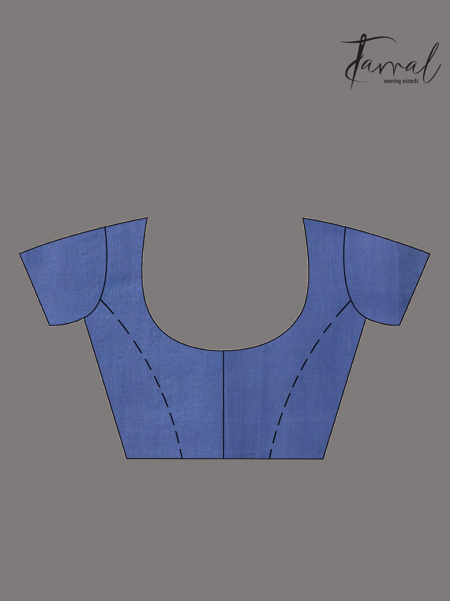 Indigo with multi colour muslin silk floral handwoven jamdani saree blouse