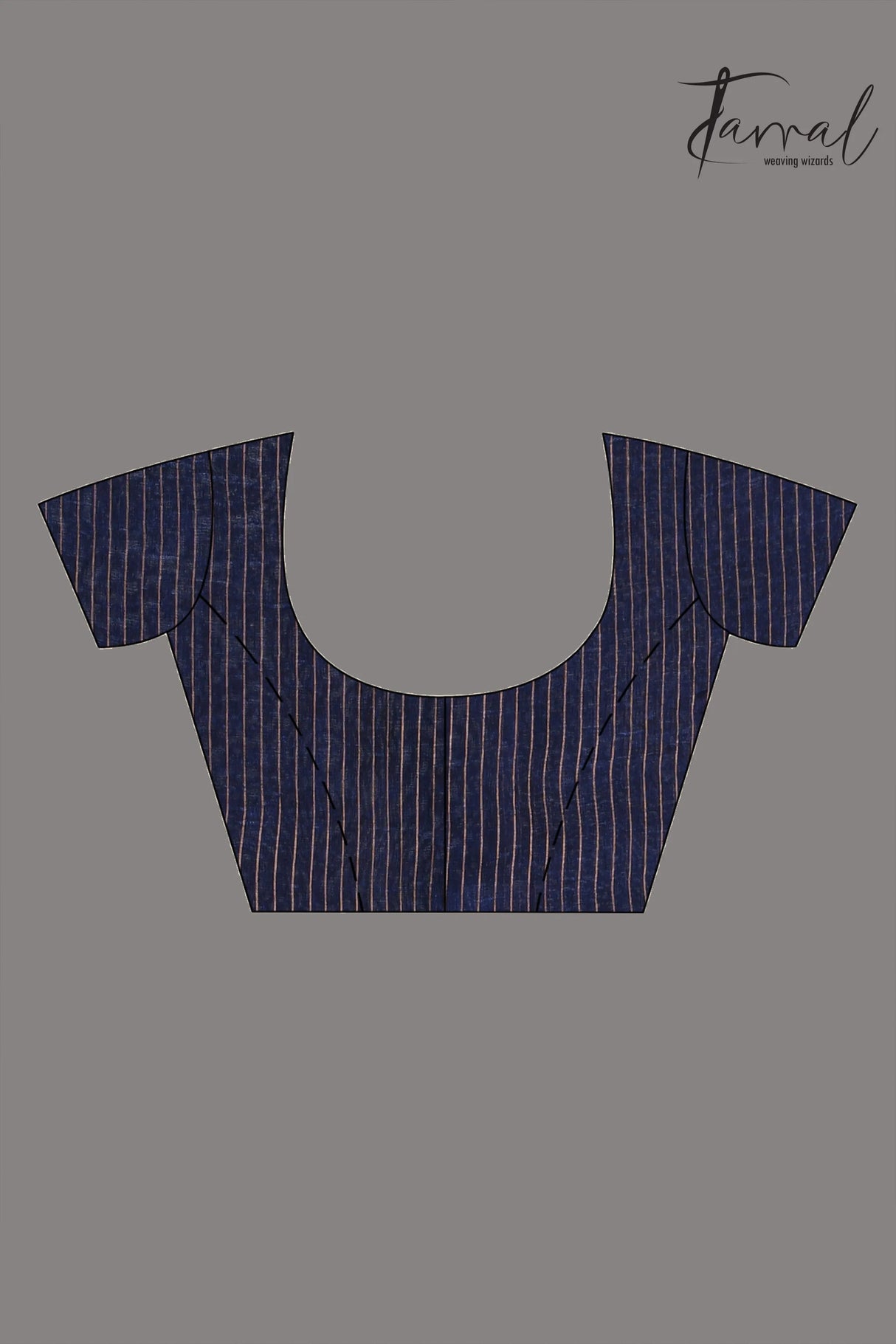 Indigo_with_zari_half_silk_linen_handwoven_jamdani_saree