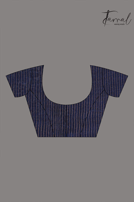 Indigo_with_zari_half_silk_linen_handwoven_jamdani_saree