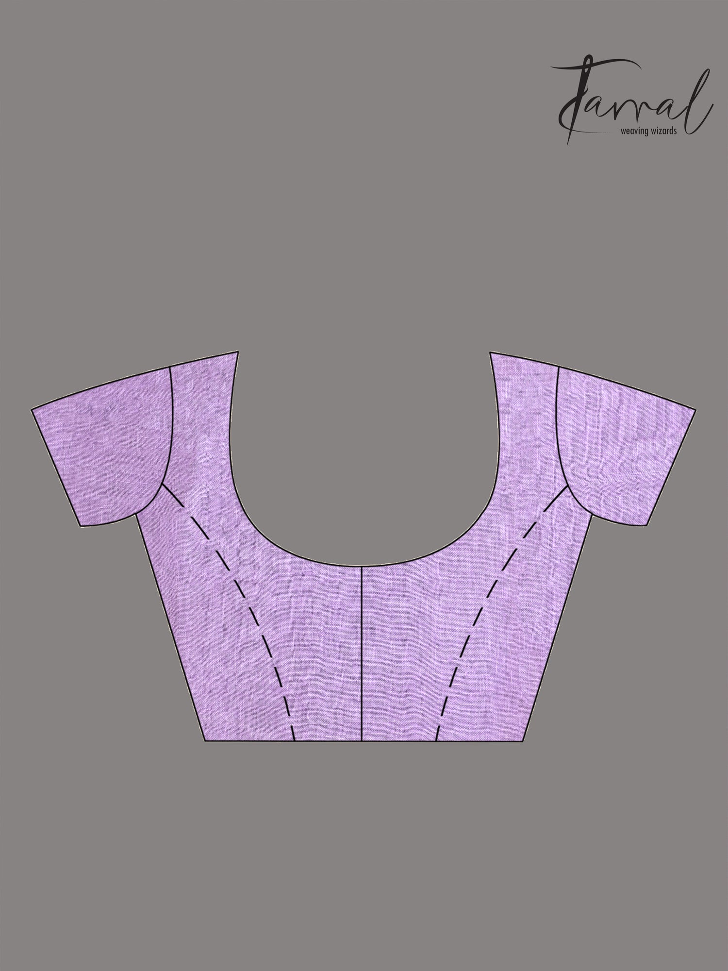 Lavemder with golden zari stripe pallu linen handloom saree