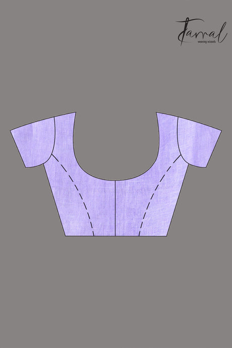 Lavender with zari border paithani pallu linen jamdani saree