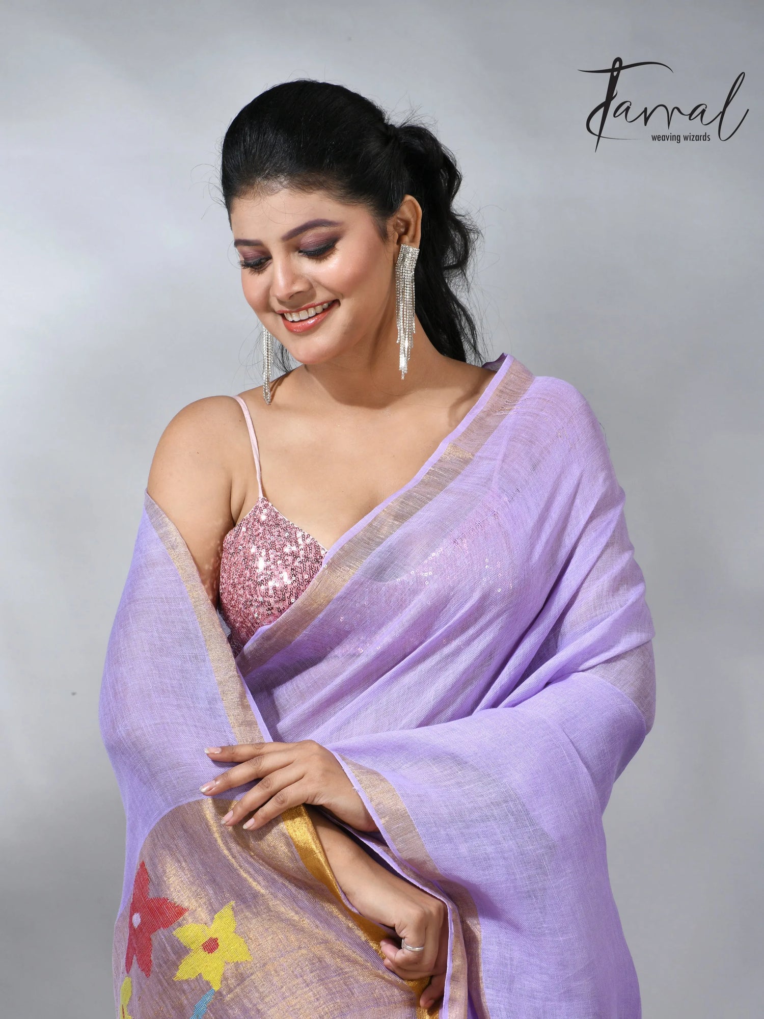 jamdani saree, jamdani, handloom, handwoven, saree, silk, dhakai, weaving, kolkatasaree, tamalboutique