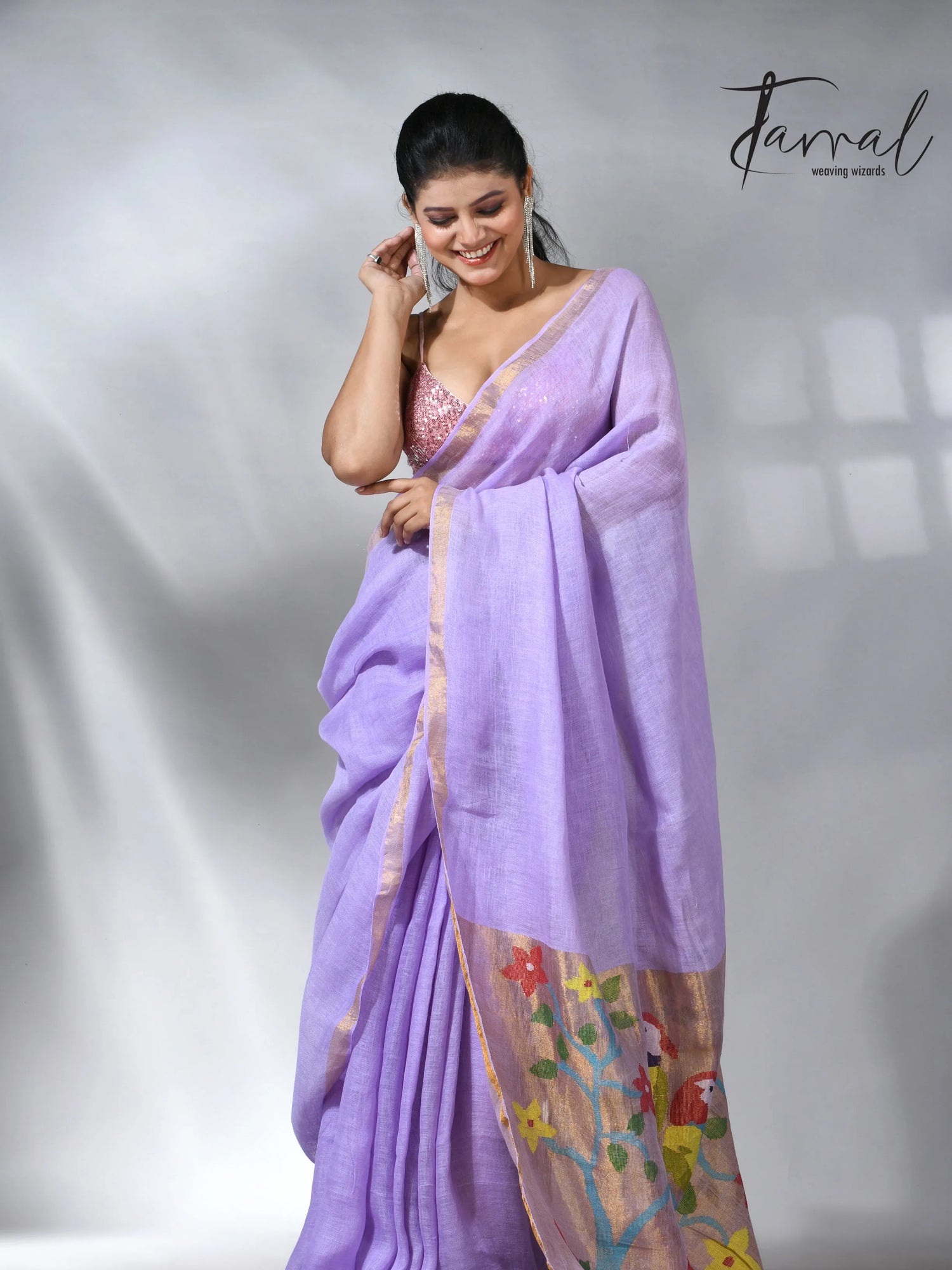 jamdani saree, jamdani, handloom, handwoven, saree, silk, dhakai, weaving, kolkatasaree, tamalboutique