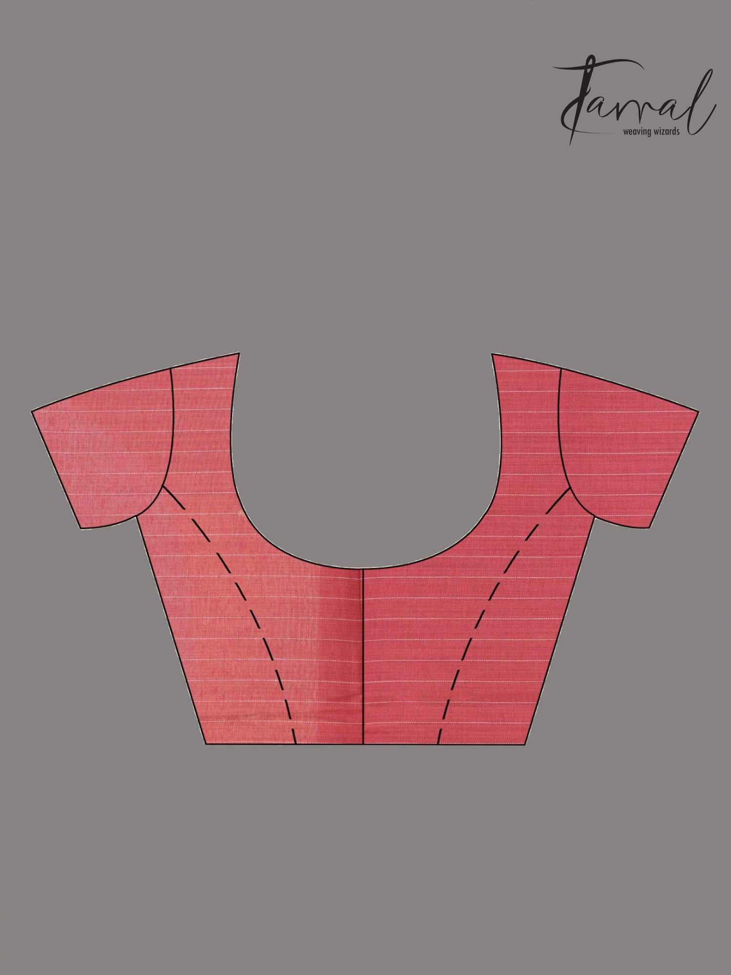 Light beige with floral motifs handloom silk cotton jamdani saree_Blouse