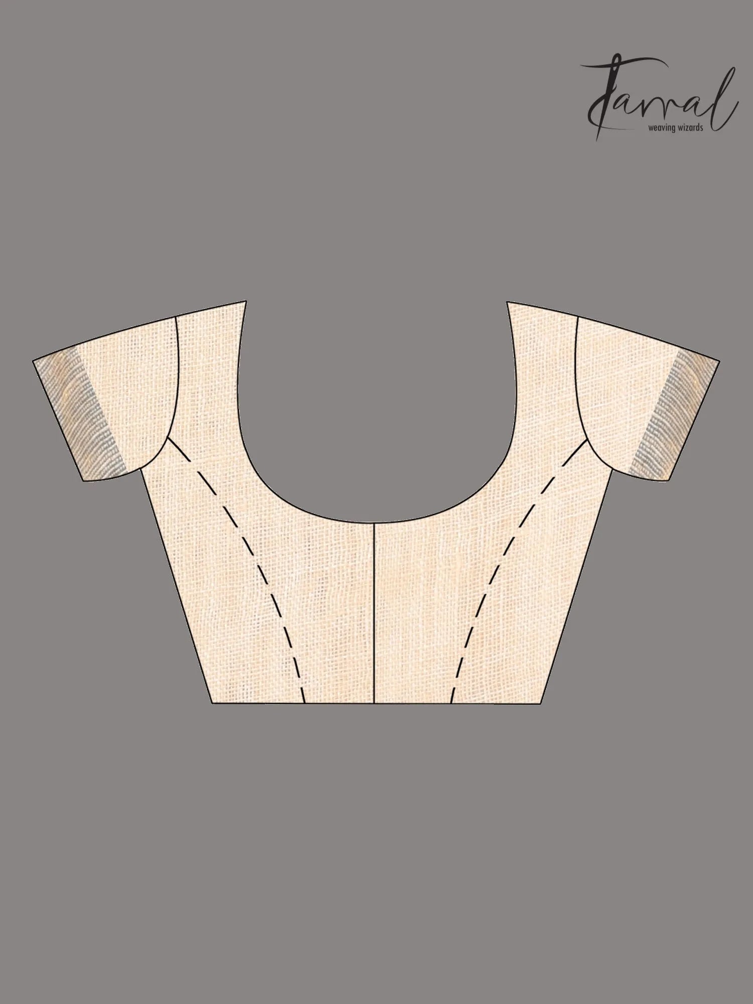 Cream with zari border in paithani pallu linen jamdani saree