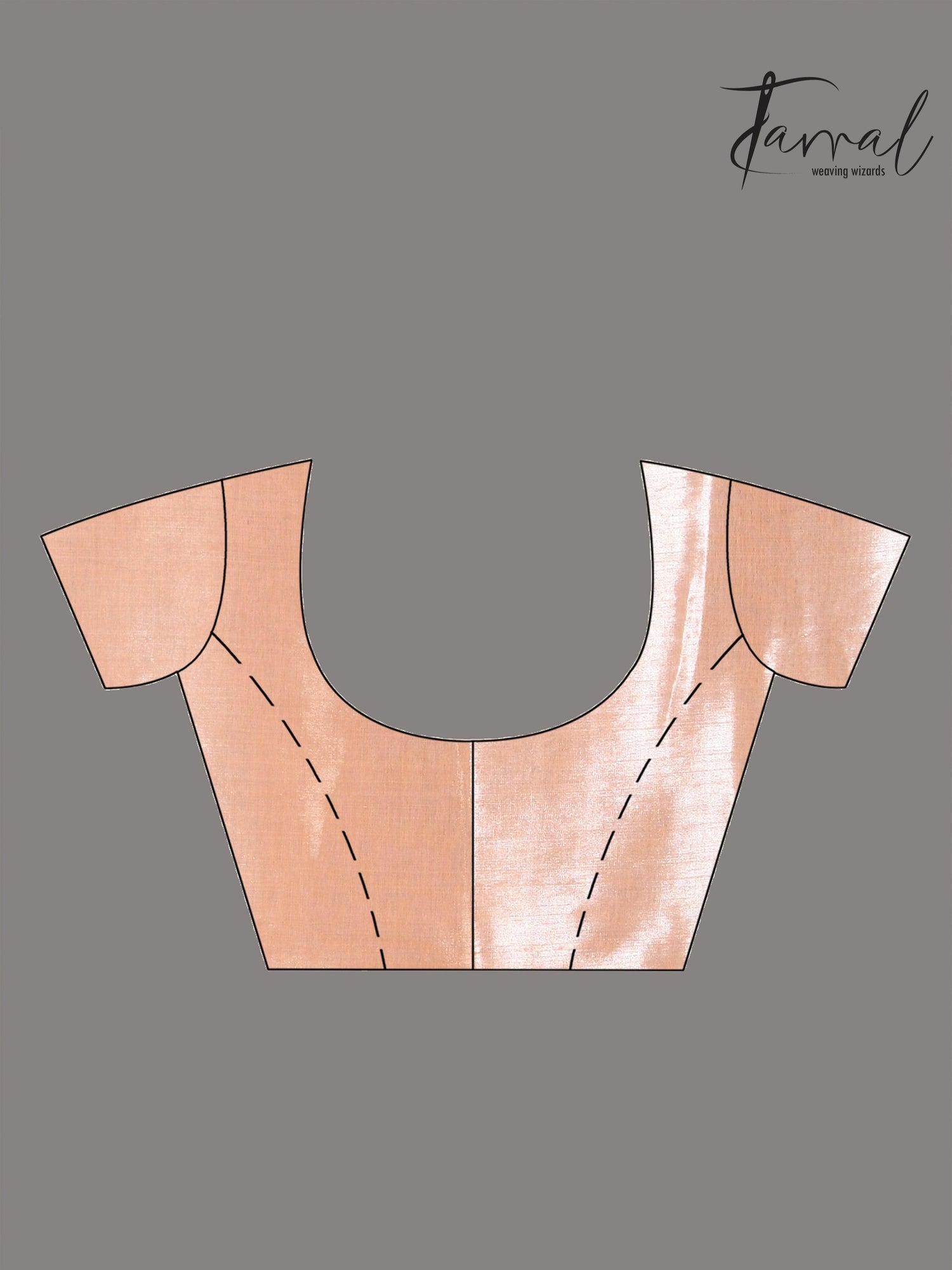 Light peach tissue handloom saree_blouse