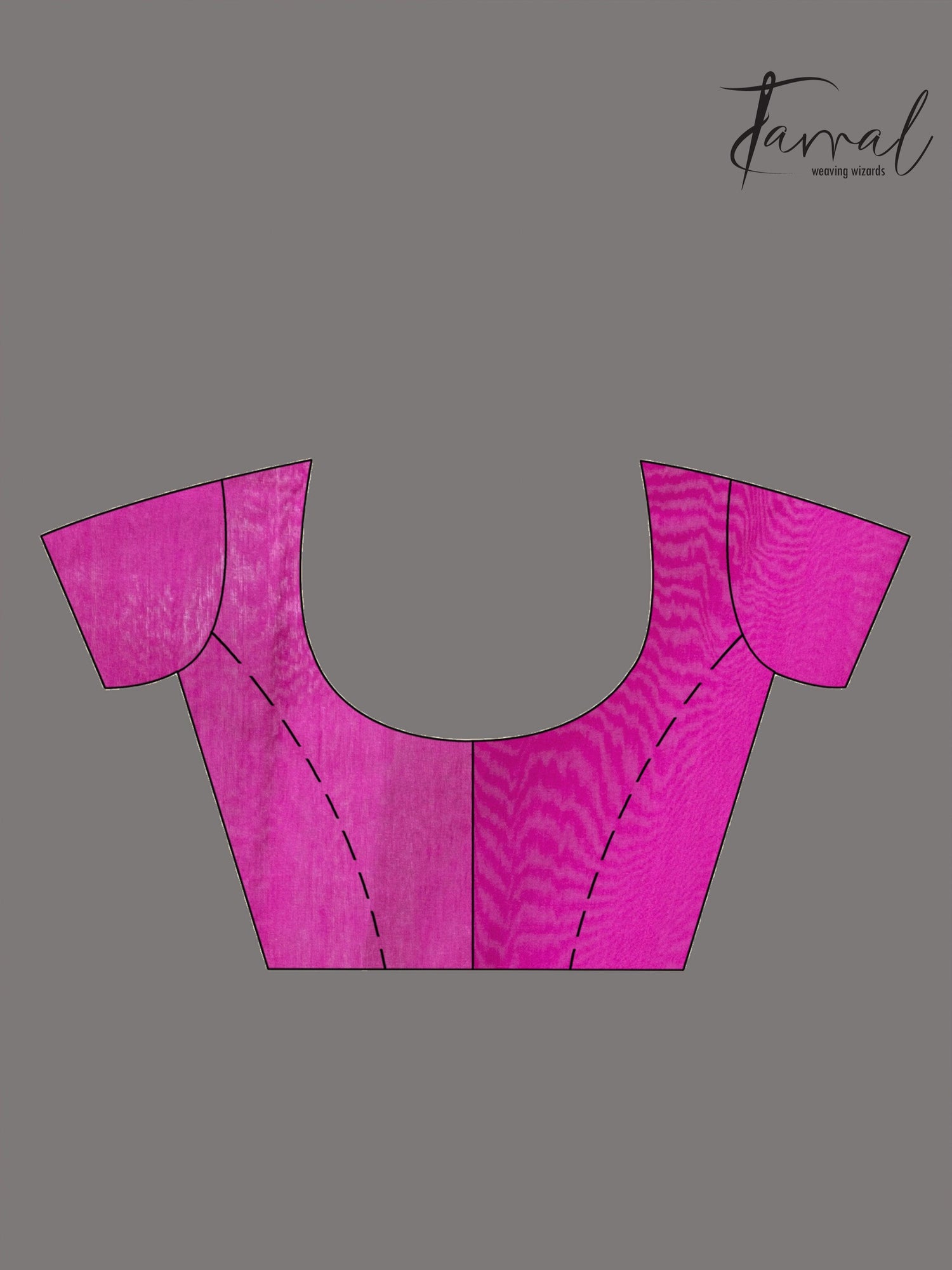 Light pink with rani golden lotus pallu matka silk handwoven jamdani saree - Tamal Boutique