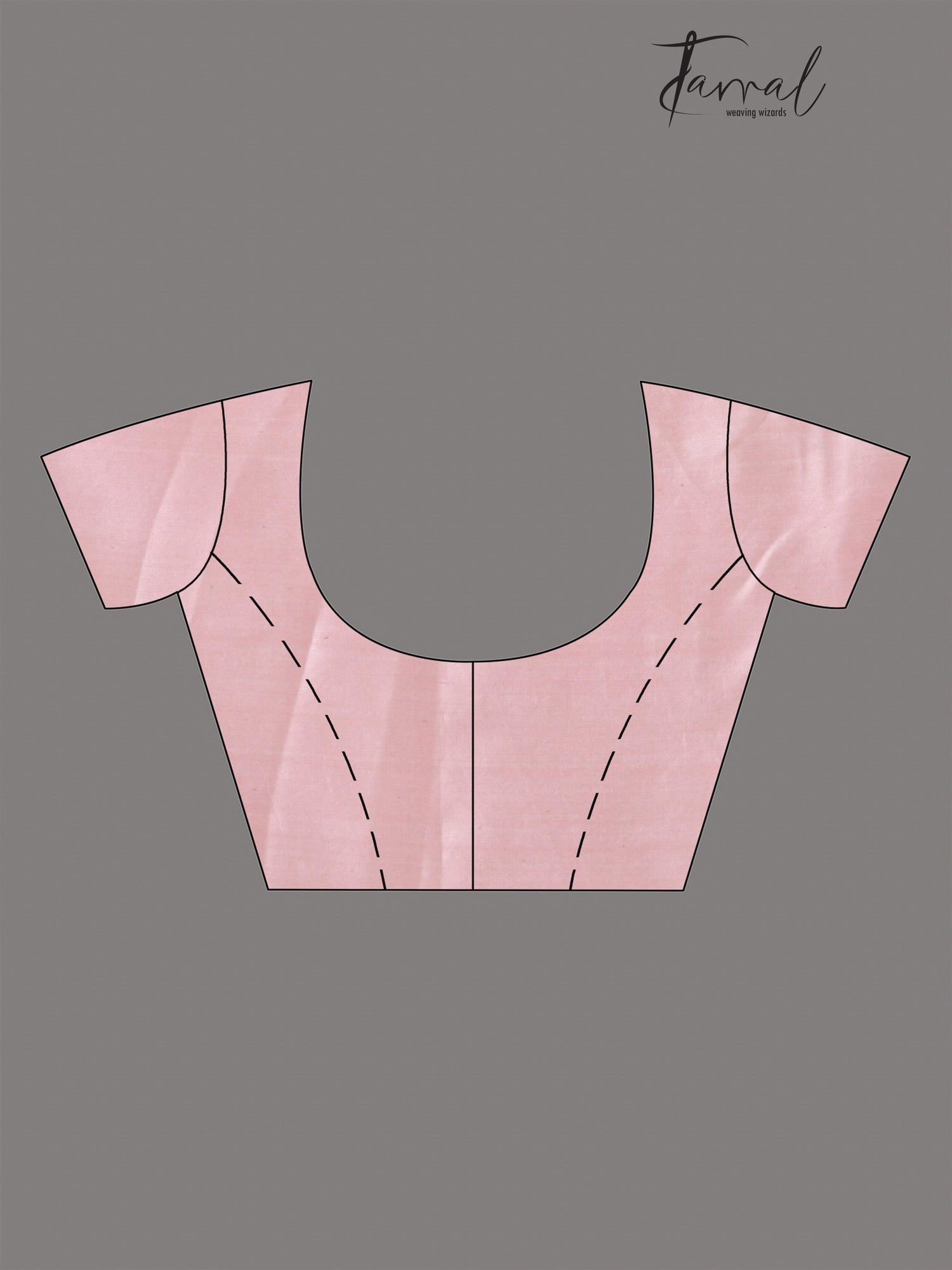 Light pink thoka silk linen handwoven jamadani saree - Tamal Boutique