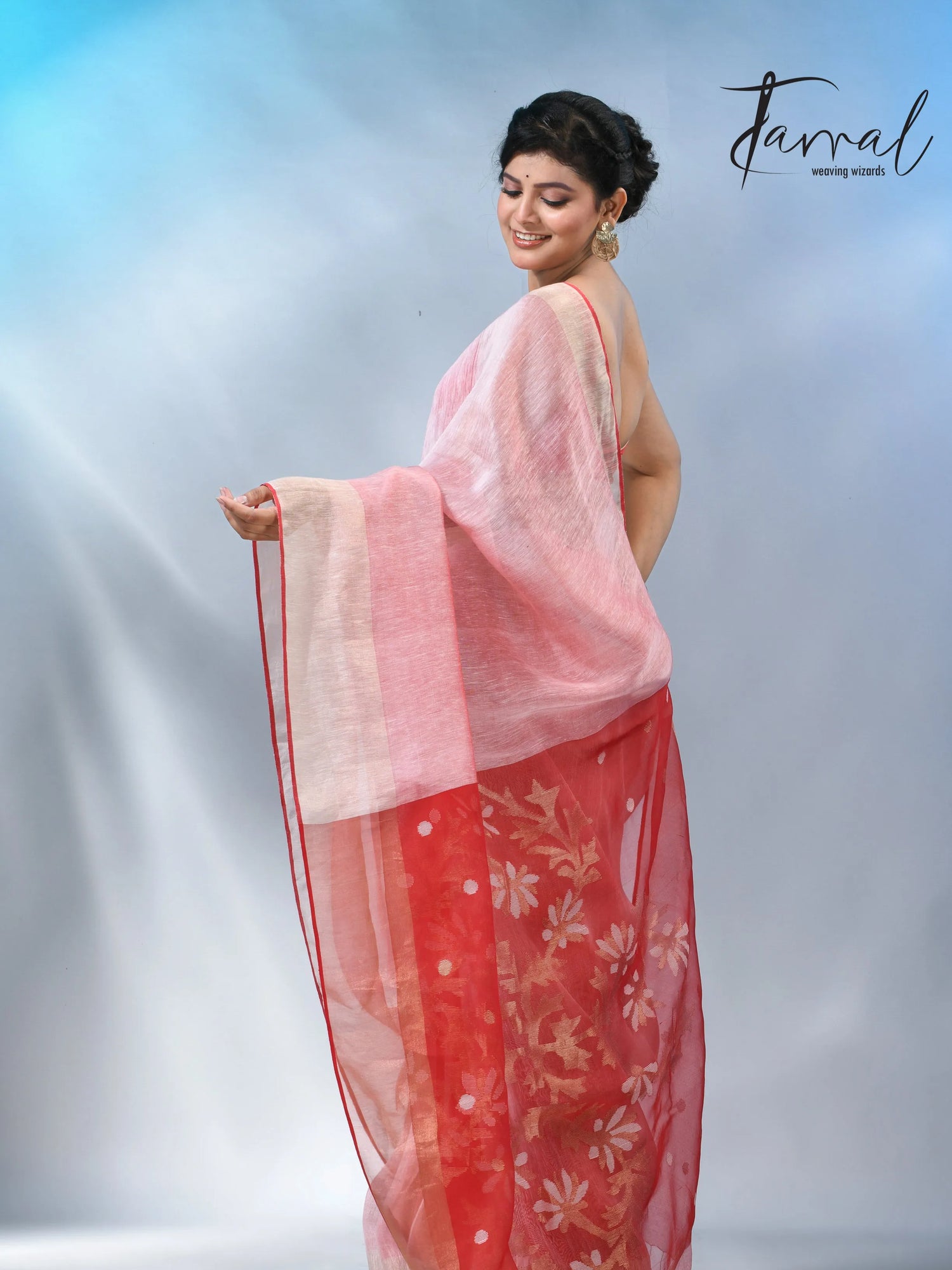 jamdani saree, jamdani, handloom, handwoven, saree, silk, dhakai, weaving, kolkatasaree, tamalboutique