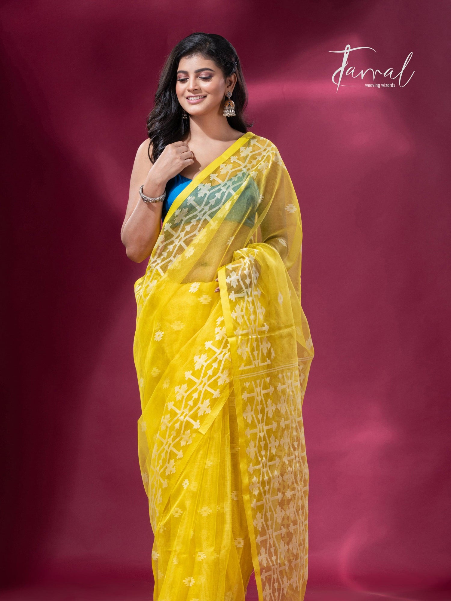 jamdani saree, jamdani, handloom, handwoven, saree, silk, dhakai, weaving, kolkatasaree, tamalboutique