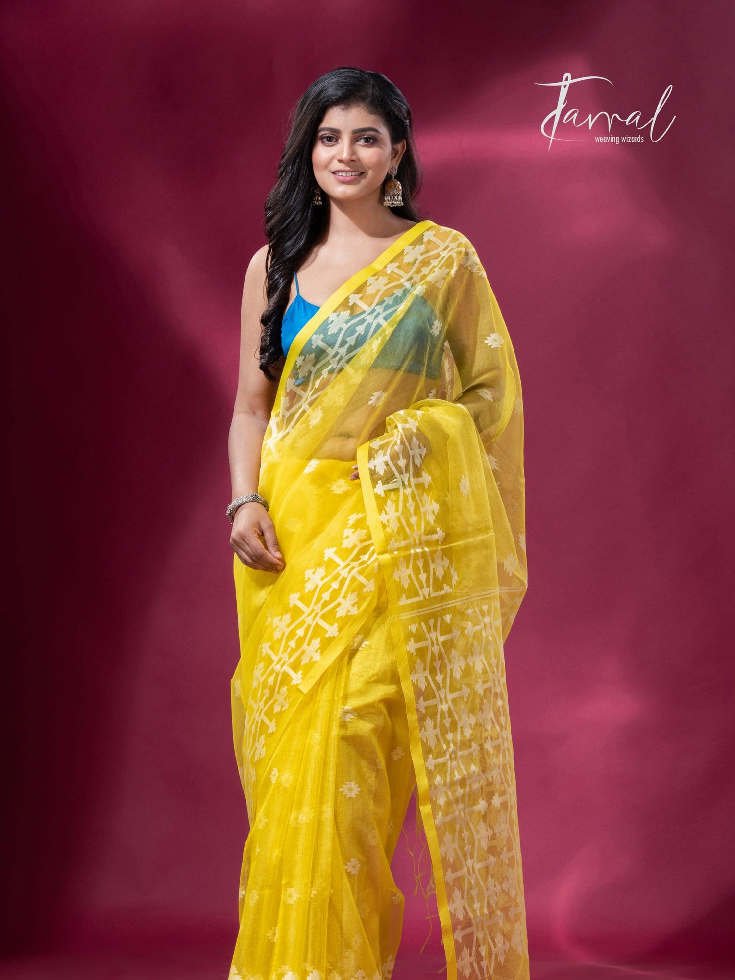 jamdani saree, jamdani, handloom, handwoven, saree, silk, dhakai, weaving, kolkatasaree, tamalboutique