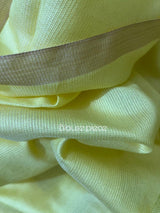 Light yellow with multi colour allover rose motifs muslin silk handwoven jamdani saree - Tamal Boutique