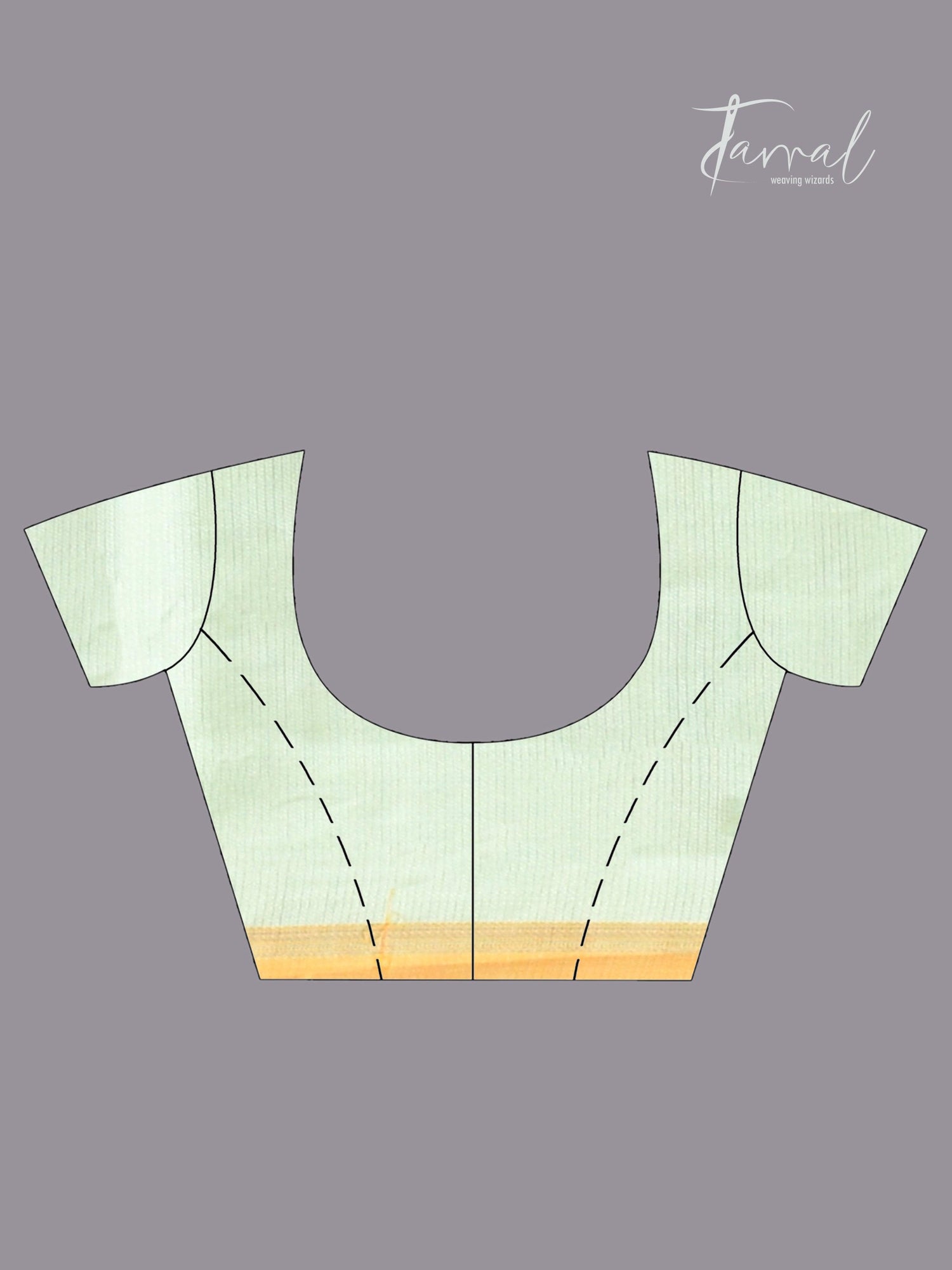 Light yellowish allover floral motifs handwoven jamdani saree blouse