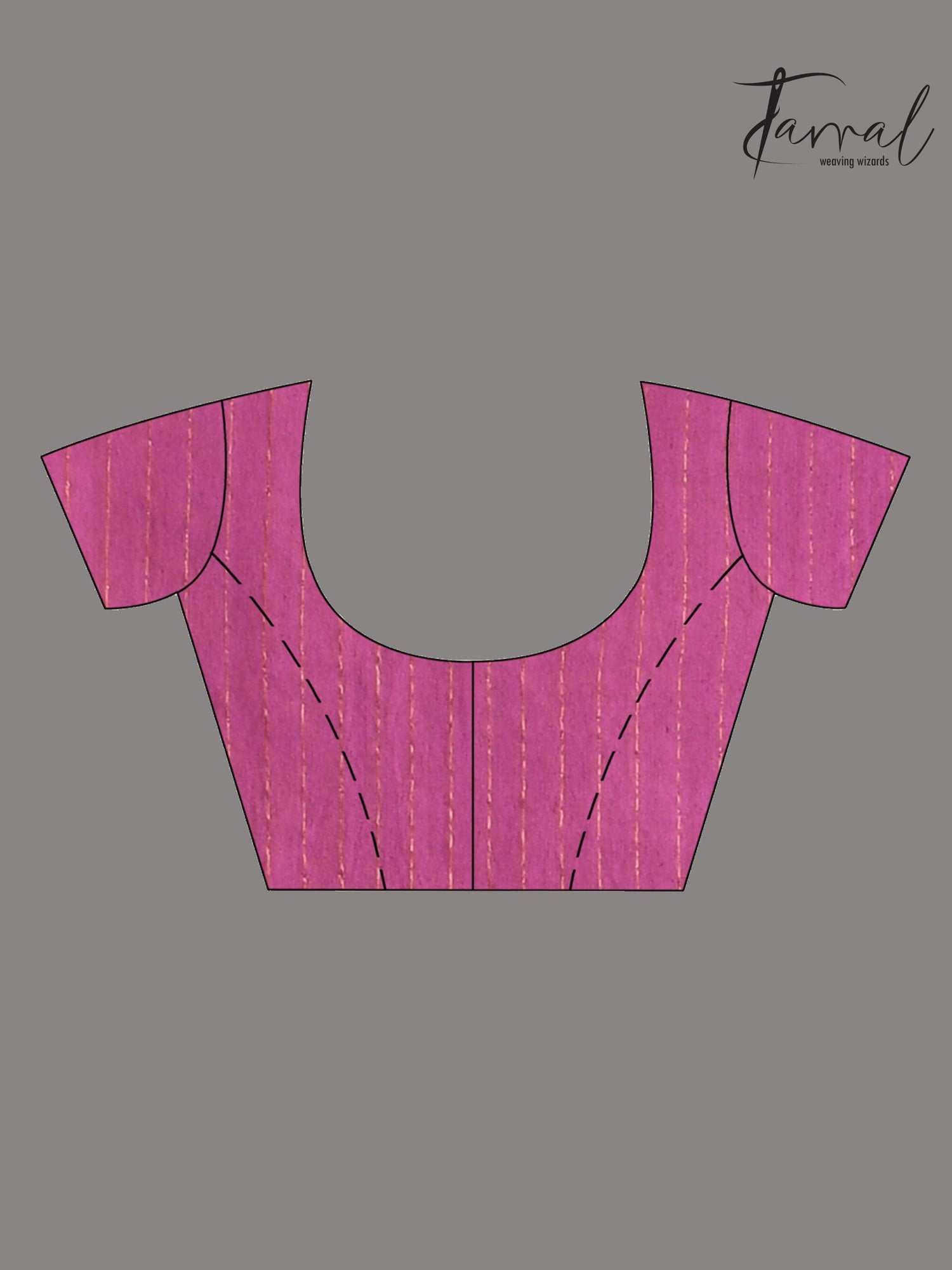 Linen Handwoven Jamdani Saree With Magenta Thoka Silk Saree blouse